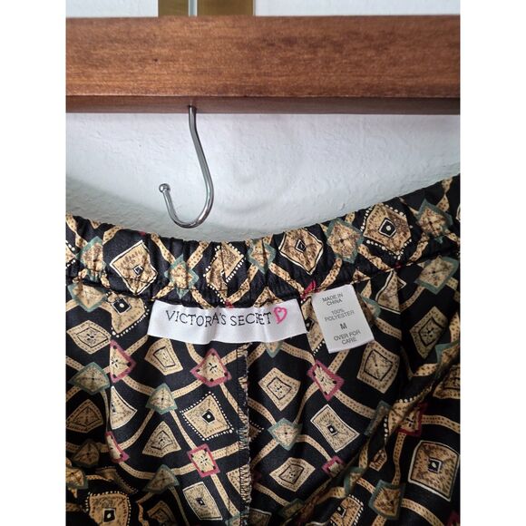 Victoria's Secret Vintage Pajama Set Loungewear Gold/Black Multi Medium - Picture 5 of 11